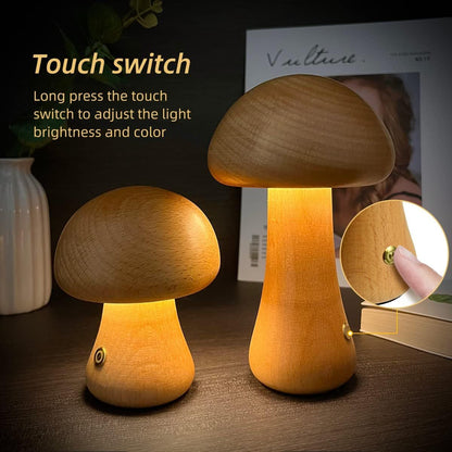 Mushroom LED Table Lamp For Bedroom Childrens Room