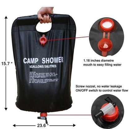 20L Portable Solar Camping Shower Bag - Sydney Tech Hub