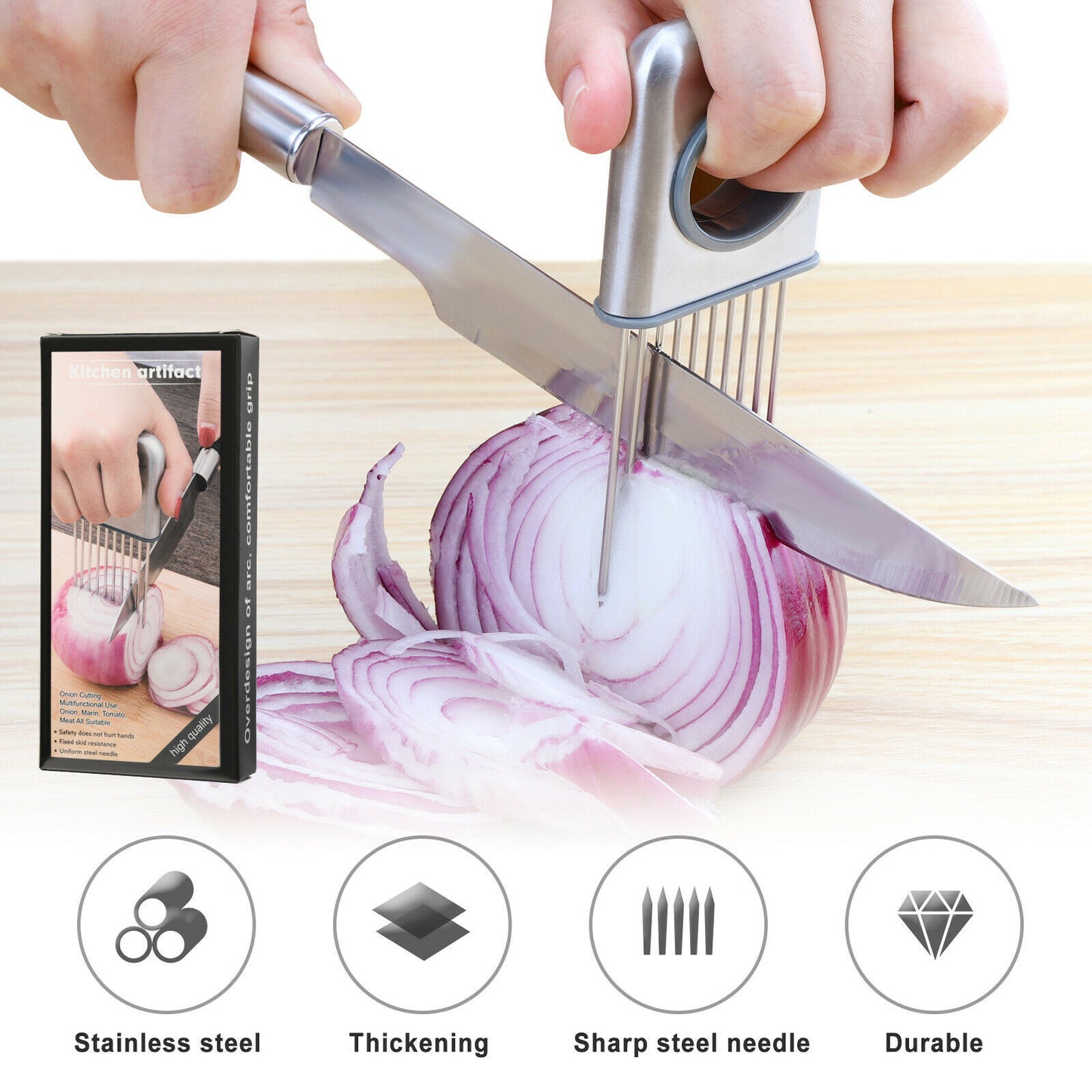 Stainless Steel Onion Holder & Tomato Slicer - Sydney Tech Hub