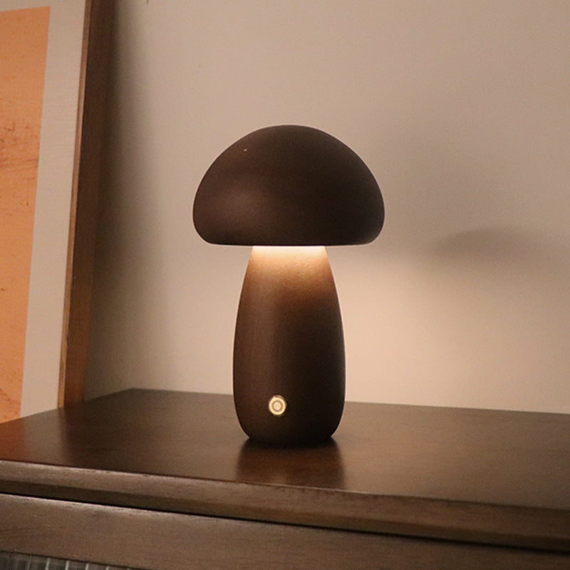 Mushroom LED Table Lamp For Bedroom Childrens Room