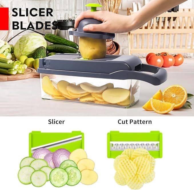 12-in-1 Manual Vegetable Chopper & Slicer - Sydney Tech Hub