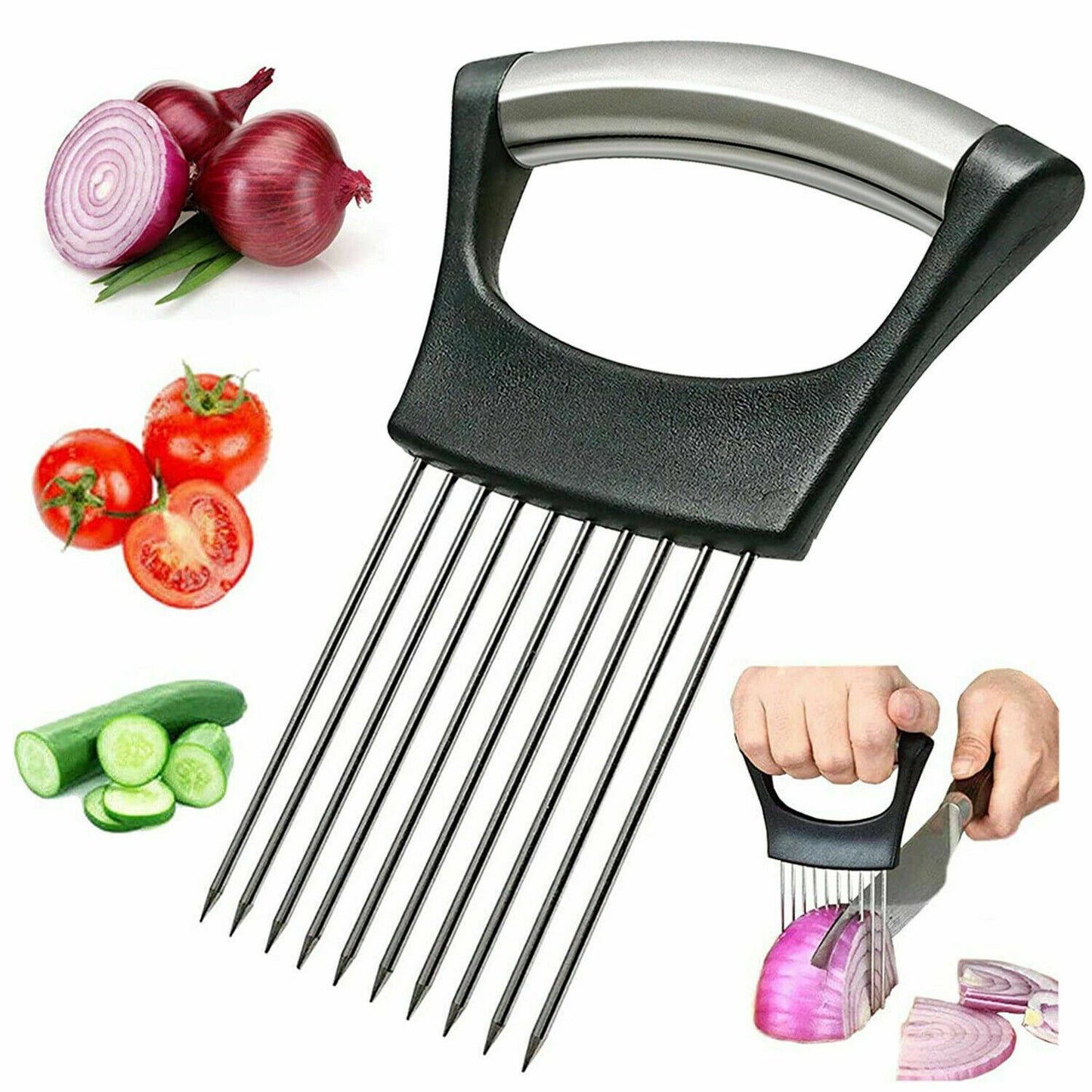 Stainless Steel Onion Holder & Tomato Slicer - Sydney Tech Hub